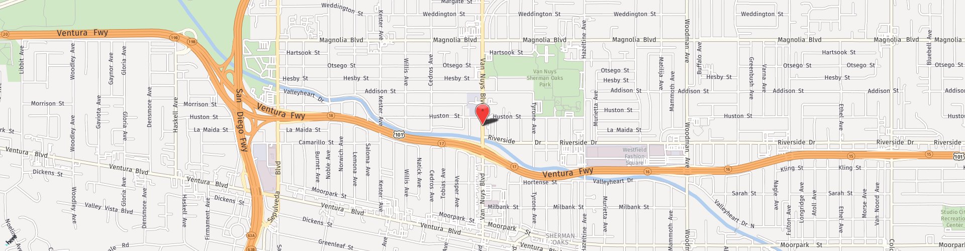 Location Map: 4835 Van Nuys Boulevard Sherman Oaks, CA 91403